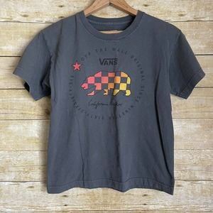 Vans California Native Gray Short Sleeve Crop Top